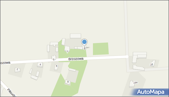 Górzno, Brzozowa, 9, mapa Górzno