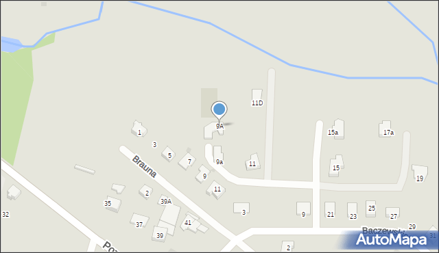 Gorzów Wielkopolski, Brauna Józefa, ks., 9A, mapa Gorzów Wielkopolski