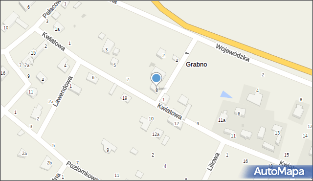 Grabno, Bratkowa, 8, mapa Grabno