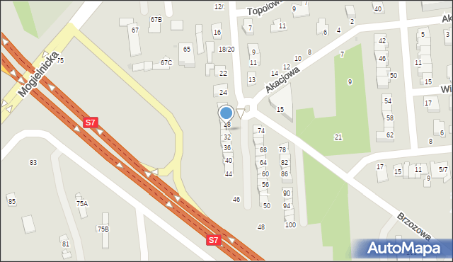 Grójec, Brzozowa, 30, mapa Grójec