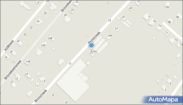 Grudziądz, Brzozowa, 12, mapa Grudziądza