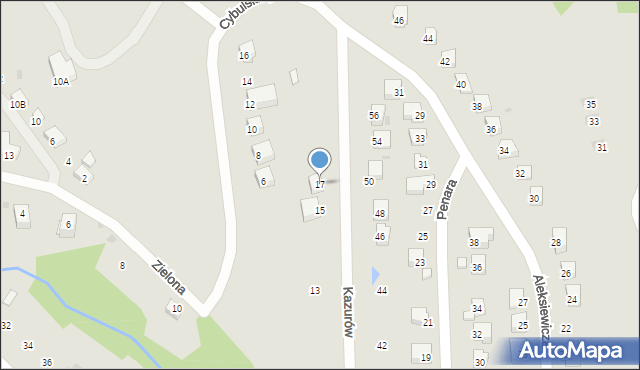 Iwonicz-Zdrój, Braci Kazurów Józefa i Władysława, 17, mapa Iwonicz-Zdrój