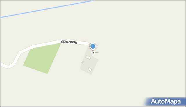 Jacków, Brzozowa, 18, mapa Jacków