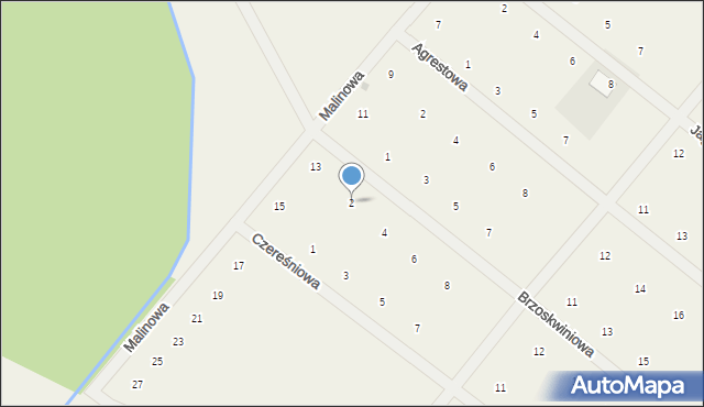 Jamnice, Brzoskwiniowa, 2, mapa Jamnice
