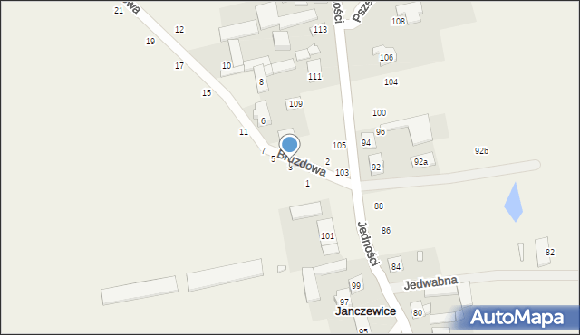 Janczewice, Bruzdowa, 3, mapa Janczewice