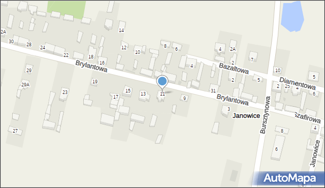 Janowice, Brylantowa, 11, mapa Janowice
