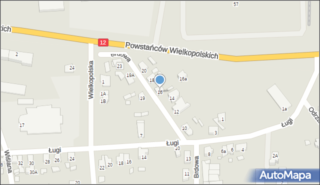 Jarocin, Brdowa, 16, mapa Jarocin