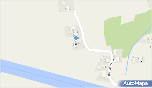 Jaśkowice, Brzozowa, 15, mapa Jaśkowice