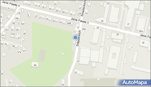 Jasło, Braci Śniadeckich Jana i Jędrzeja, 22, mapa Jasła