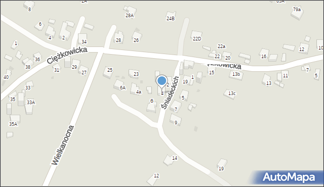 Jaworzno, Braci Śniadeckich Jana i Jędrzeja, 4, mapa Jaworzno