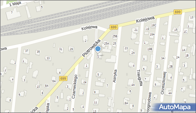 Jedlnia-Letnisko, Brzozowa, 1, mapa Jedlnia-Letnisko