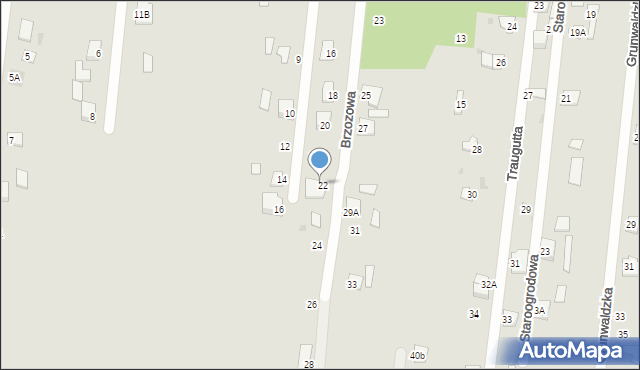 Jedlnia-Letnisko, Brzozowa, 24, mapa Jedlnia-Letnisko
