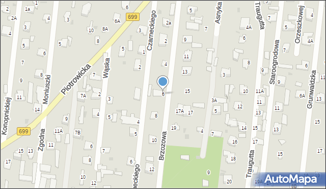 Jedlnia-Letnisko, Brzozowa, 6, mapa Jedlnia-Letnisko