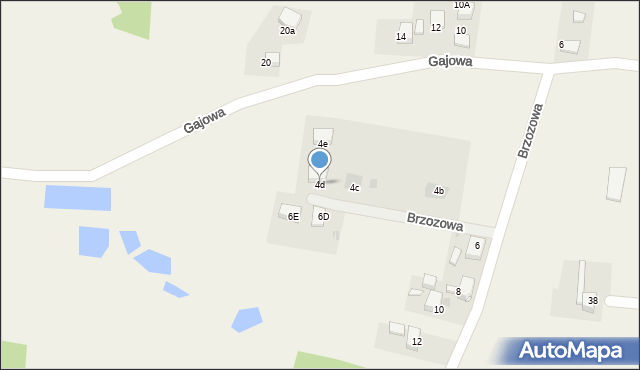 Jejkowice, Brzozowa, 4d, mapa Jejkowice