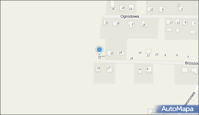 Jeżewo, Brzozowa, 22, mapa Jeżewo