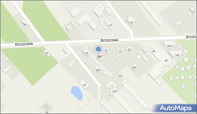Kajetany, Brzozowa, 28B, mapa Kajetany