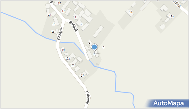 Kamionka, Bródek, 5, mapa Kamionka