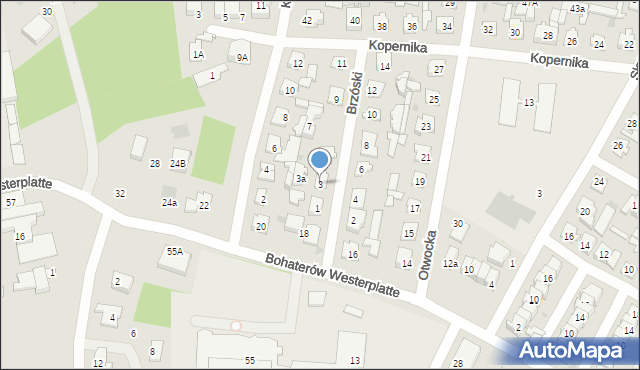 Karczew, Brzóski Stanisława, ks., 3, mapa Karczew