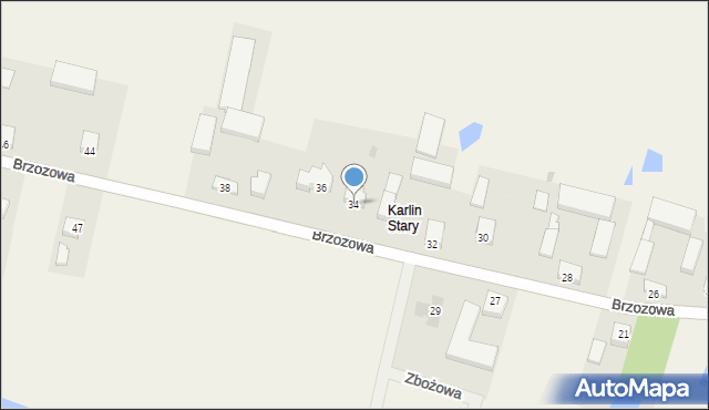 Karlin, Brzozowa, 34, mapa Karlin