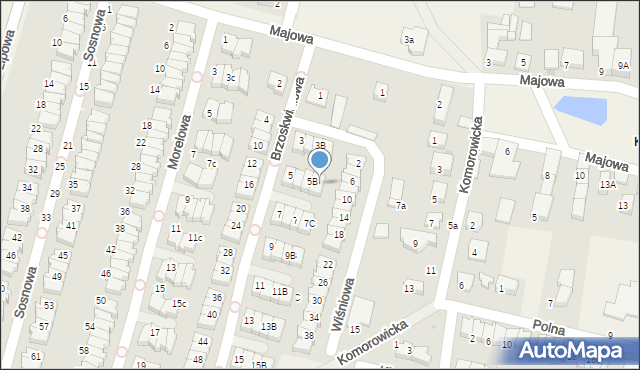 Karwiany, Brzoskwiniowa, 5C, mapa Karwiany