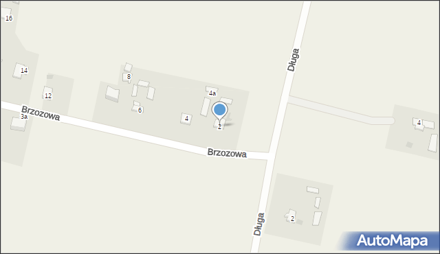 Kaski, Brzozowa, 2, mapa Kaski