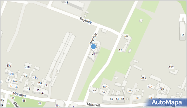 Katowice, Brynicy, 14, mapa Katowic