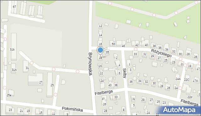 Katowice, Brynowska, 18, mapa Katowic