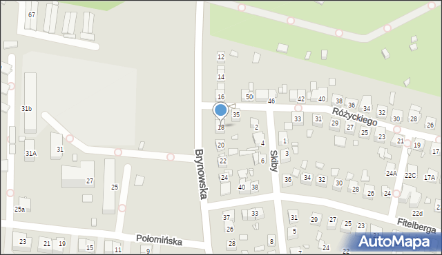 Katowice, Brynowska, 18, mapa Katowic