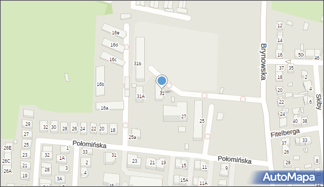 Katowice, Brynowska, 31, mapa Katowic