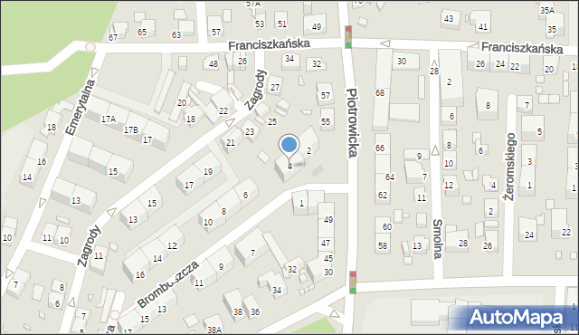 Katowice, Bromboszcza Teofila, ks., 4, mapa Katowic