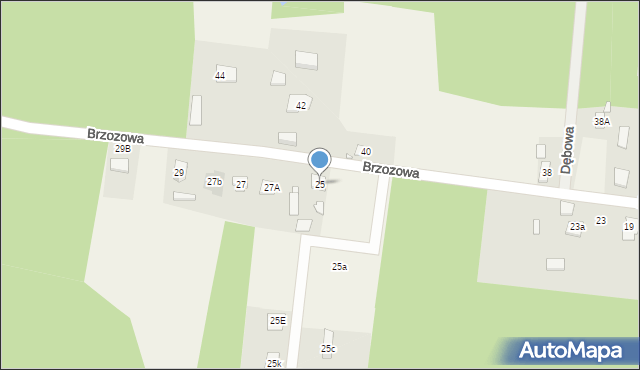 Kąty, Brzozowa, 25, mapa Kąty