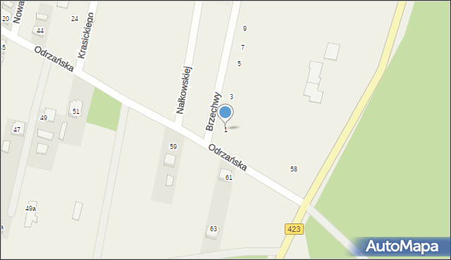 Kąty Opolskie, Brzechwy Jana, 1, mapa Kąty Opolskie