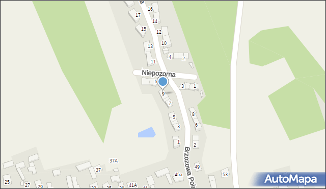 Kędzierówka, Brzozowa Polana, 9, mapa Kędzierówka