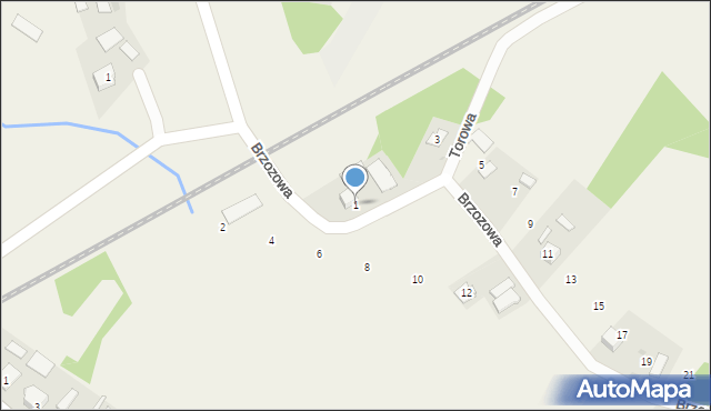 Kępie Zaleszańskie, Brzozowa, 1, mapa Kępie Zaleszańskie