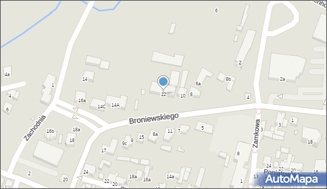 Kępno, Broniewskiego, 12, mapa Kępno