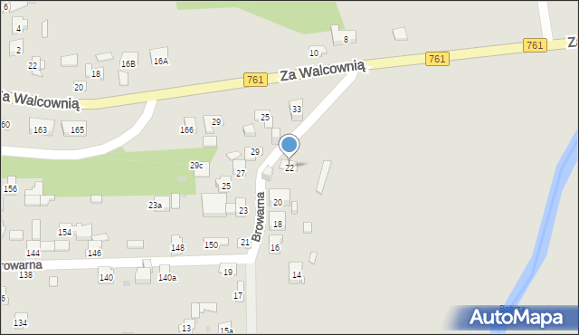 Kielce, Browarna, 22, mapa Kielc