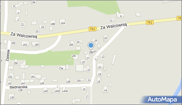 Kielce, Browarna, 29b, mapa Kielc