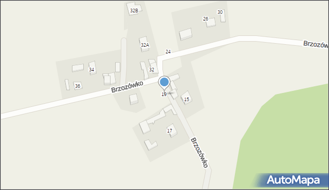 Kielno, Brzozówko, 19, mapa Kielno