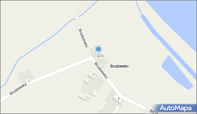 Kiszkowo, Brudzewko, 5, mapa Kiszkowo