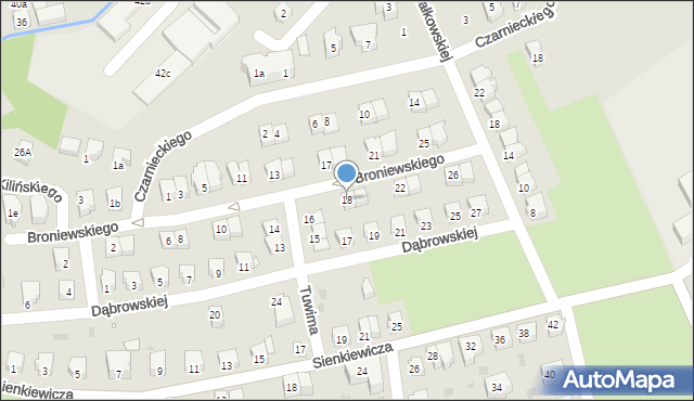 Kłodzko, Broniewskiego Władysława, 18, mapa Kłodzka