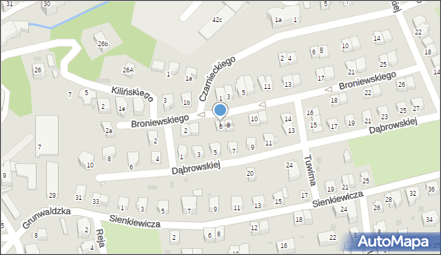 Kłodzko, Broniewskiego Władysława, 6, mapa Kłodzka