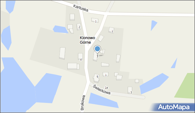 Klonowo Górne, Brukowa, 3, mapa Klonowo Górne