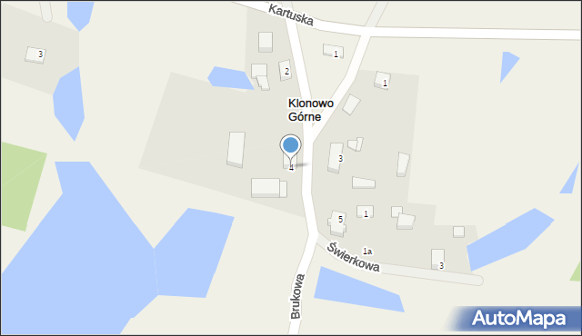 Klonowo Górne, Brukowa, 4, mapa Klonowo Górne