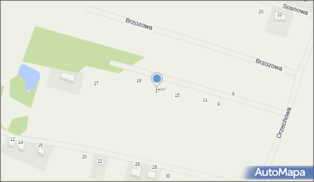Kobylice, Brzozowa, 17, mapa Kobylice