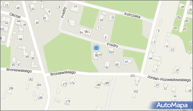 Kobyłka, Broniewskiego Władysława, 59, mapa Kobyłka