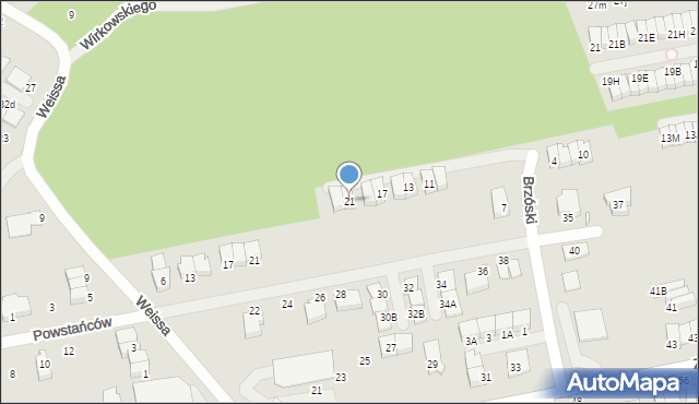 Kobyłka, Brzóski Stanisława, ks., 21, mapa Kobyłka