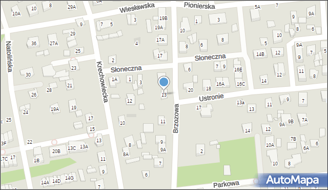 Kobyłka, Brzozowa, 13, mapa Kobyłka