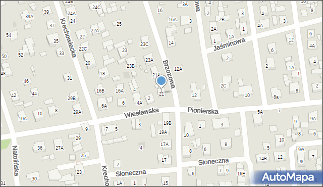 Kobyłka, Brzozowa, 21, mapa Kobyłka