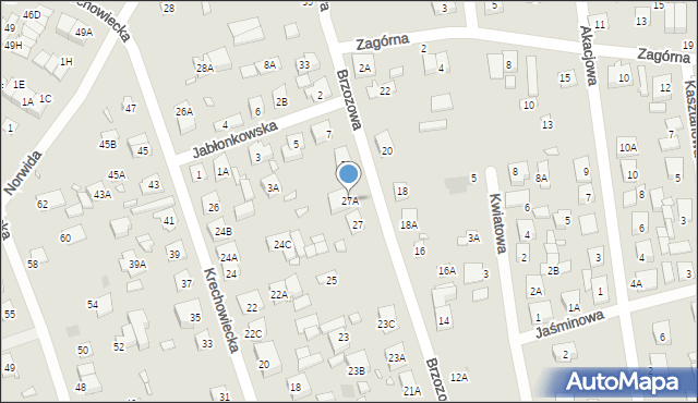 Kobyłka, Brzozowa, 27A, mapa Kobyłka