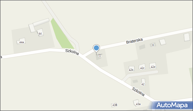 Kokoszkowy, Braterska, 1a, mapa Kokoszkowy